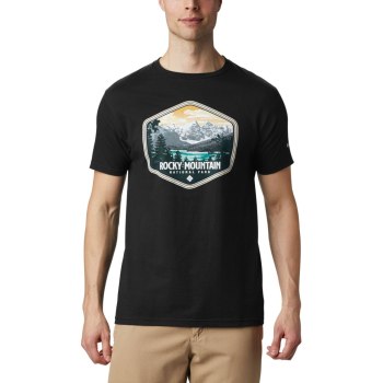 Columbia Pegasus Cotton, Camiseta Negros Para Hombre | 795023-UQG